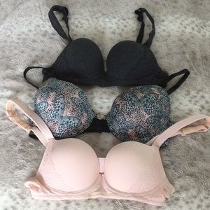 Womens Bras (set of 3) Size’s 34B/36B